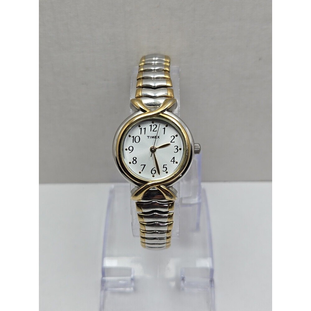Womens Timex Easy Reader Two Tone 25mm Watch Dainty Classic New Battery